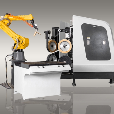 เครื่องขัดหุ่นยนต์ CNC บดสำหรับ Faucets ทองเหลืองด้วย 1.5KW Stepper Motor