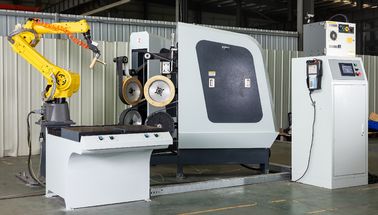 เครื่องขัดหุ่นยนต์พื้นผิวทองแดงระบบ CNC สำหรับ Faucets เจียร