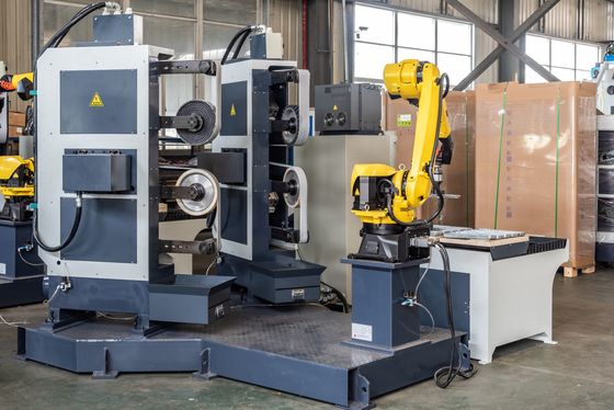 เครื่องขัด CNC สายพานพื้นผิวหุ่นยนต์ประสิทธิภาพสูง 380v สำหรับชิ้นส่วนโลหะ